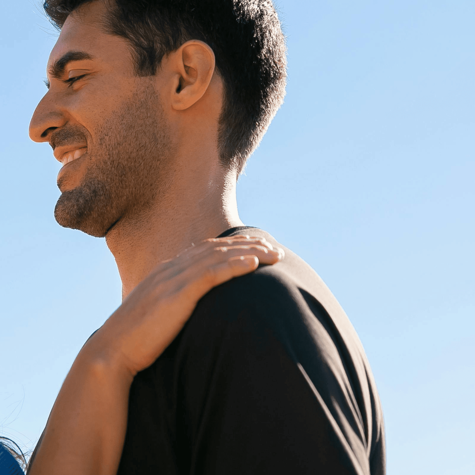 Man looking at woman